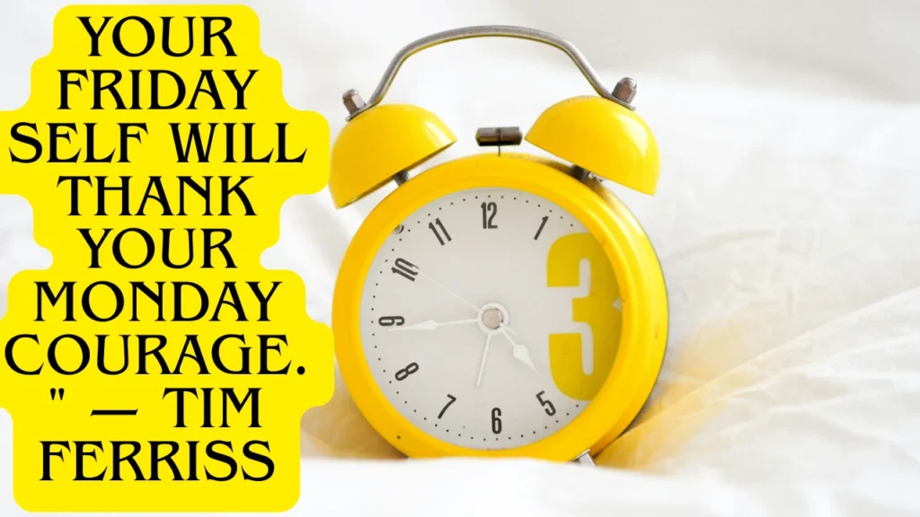 Alarm clock ringing at dawn—kickstart the week